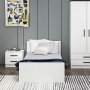 HANAH HOME Kale Bedstead 90 x 190 White - slika 2
