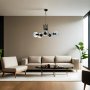 OPVIQ Nevada 5 Li Siyah Fume Camlı Avize Crni Luster - slika 2