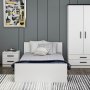 HANAH HOME Kale Bedstead 120 x 200 White - slika 3