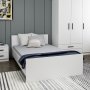 HANAH HOME Kale Bedstead 120 x 200 White - slika 4