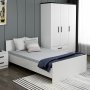 HANAH HOME Kale Bedstead 120 x 200 White - slika 1