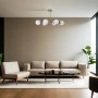 OPVIQ Yeni Favori 6 Lı Eskitme Beyaz Camlı Avize Zlatno - Beli luster - slika 2