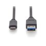 DIGITUS Kabl USB-C na USB-A 1m crni - slika 1