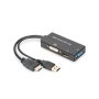 DIGITUS Adapter HDMI na DP/DVI/VGA 0.2m crni - slika 1