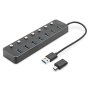 DIGITUS USB hub 7 3.0 porta sa prekidačima - slika 1