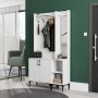 HANAH HOME SET 5000 5040 Hall Stand Čiviluk u beloj boji - slika 1