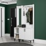 HANAH HOME SET 5040 5000 Hall Stand Čiviluk u beloj boji (389MZA2425) - slika 2