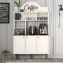 HANAH HOME Bohem 861 Višenamenska vitrina za kafe u beloj boji (845HCT5822) - slika 2