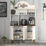 HANAH HOME Bohem 861 Višenamenska vitrina za kafe u beloj boji (845HCT5822) - slika 1