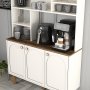 HANAH HOME Bohem 861 Višenamenska vitrina za kafe u beloj boji (845HCT5822) - slika 4