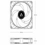 Arctic P14 140mm Max ventilator beli ACFAN00304A - slika 4