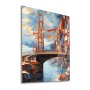 WALLXPERT Dekorativna slika Golden Gate 30 x 43 - slika 1
