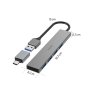 HAMA USB Hub 4 porta, USB 3.2, 5 Gbit/s+ USB-C adapter ultra tanak 200141 - slika 3