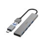 HAMA USB Hub 4 porta, USB 3.2, 5 Gbit/s+ USB-C adapter ultra tanak 200141 - slika 1