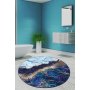 Conceptum Hypnose Ocean okrugli tepih plave boje 100 cm (882CHL3597) - slika 1
