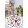 Conceptum Hypnose Drenaj Okrugli tepih sa cvetnim printom 100 cm (286CHL6445) - slika 1