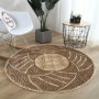 Conceptum Hypnose Woopamuk538 Okrugli tepih u žutoj boji 100 x 100 (599HFT5540) - slika 1