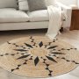Conceptum Hypnose Woopamuk508 Okrugli krem tepih 100 x 100 (599HFT5267) - slika 2