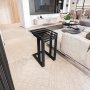 HANAH HOME Ibiza Black Smoked Glass set stolova - slika 3