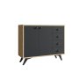 HANAH HOME Waga Oak Anthracite komoda - slika 3