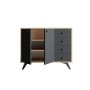 HANAH HOME Waga Oak Anthracite komoda - slika 4
