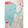 Conceptum Hypnose Multicolor tepih za devojčice Elephants Bike Pink 100 x 160 (876CHL1087) - slika 4