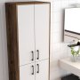 HANAH HOME Berlin A Walnut White komoda - slika 3