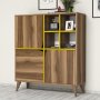 HANAH HOME Pulse Walnut Yellow komoda - slika 3