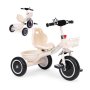 ECO TOYS Tricikl sa neklizajuim rukohvatima, zvoncem i korpom, Beige - slika 3