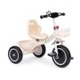 ECO TOYS Tricikl sa neklizajuim rukohvatima, zvoncem i korpom, Beige - slika 1