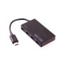 Xwave USB HUB C241 13cm,Tip-C na USB,4-port na USB3+3xUSB2.0 - slika 1
