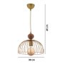 OPVIQ Visilica Dorris Wood Gold Natural - slika 4