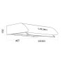 DAVOLINE 250 1M 060 cm Chrome aspirator hrom 60 cm - slika 2