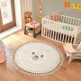 Conceptum Hypnose Okrugli beli tepih sa printom Bercario Kids 9274 130x 130 (690CCL1214) - slika 1