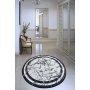 Conceptum Hypnose Okrugli belo - crni tepih Marmor 140 cm (882CHL2158) - slika 2