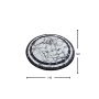 Conceptum Hypnose Okrugli belo - crni tepih Marmor 140 cm (882CHL2158) - slika 4