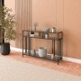 HANAH HOME Venedik 100 Black Fume Glass - slika 1