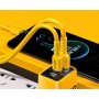 WEKOME WP-U25 Super brzi Strujni GaN Punjač, 2-porta USB (3.0 i 3.1 Tip-C) 35W, sa displejom, žuti - slika 4