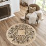 Conceptum Hypnose Okrugli krem tepih Woopamuk473 180 x 180 (599HFT4855) - slika 1