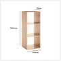 FIVE Stalak sa 3 police Natural - 138907 - slika 2
