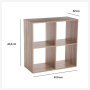 FIVE Stalak sa 4 police Natural - 138908 - slika 2