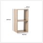 FIVE Stalak sa 2 police Natural - 138967 - slika 2