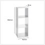 FIVE Stalak sa 3 police beli - 138907C - slika 2