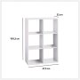 FIVE Stalak sa 6 polica beli - 138909C - slika 2
