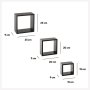 FIVE Zidne police Fixy 3 komada crne - 138956A - slika 2