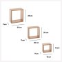 FIVE Zidne police Fixy 3 komada Natural - 138956C - slika 2