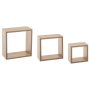 FIVE Zidne police Fixy 3 komada Natural - 138956C - slika 1