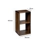 FIVE Stalak sa 2 police braon - 167861 - slika 2