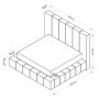 HANAH HOME Bračni krevet Alin 180 x 200 White - slika 3