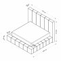 HANAH HOME Bračni krevet Alin 150 x 200 White - slika 3
